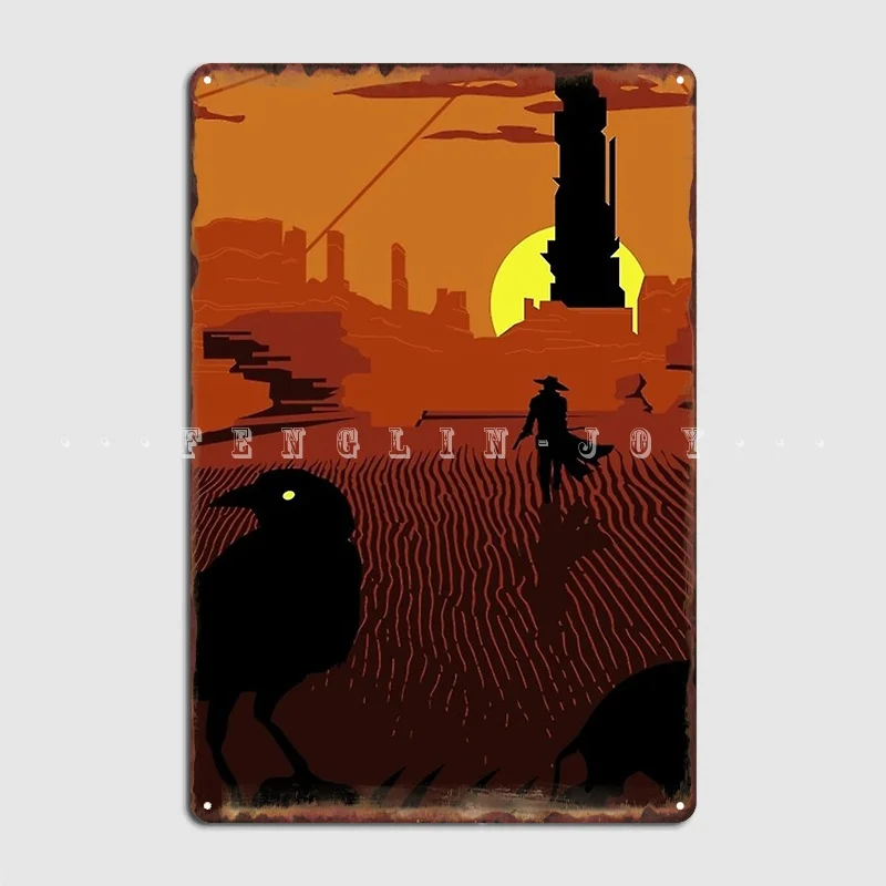

And The Gunslinger Followed Metal Sign Wall Cave Living Room Printing Wall Decor Tin Sign Posters