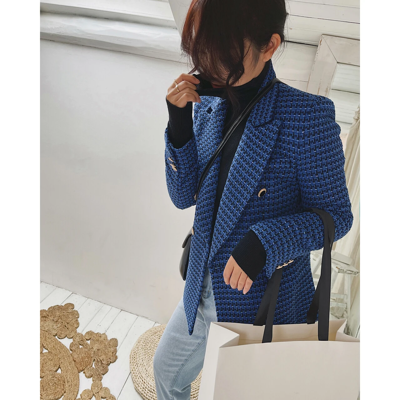 2022 Woman Tweed Blazers Suits Coats Jackets Za Oem Tailoring Overcoat Fashion Chic Elegant New Collection Stylish Clothing Y2k
