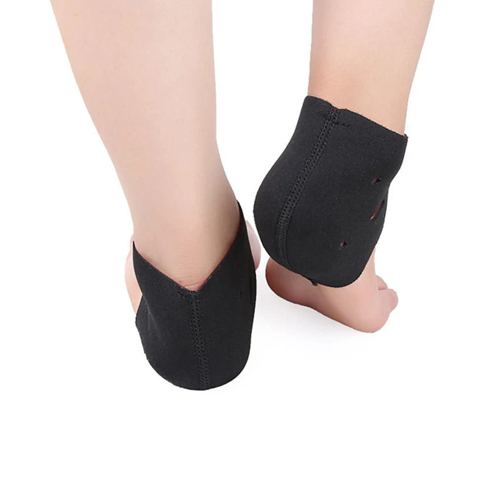 

5 Pairs Heel Cover Protective Support Black Foot N Cloth Cushion Men Women Silicone Gel