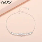 Браслет CIAXY с переводными бусинами и штампами 925, женские браслеты с геометрическими шариками, Простые Модные ювелирные изделия серебряного цвета