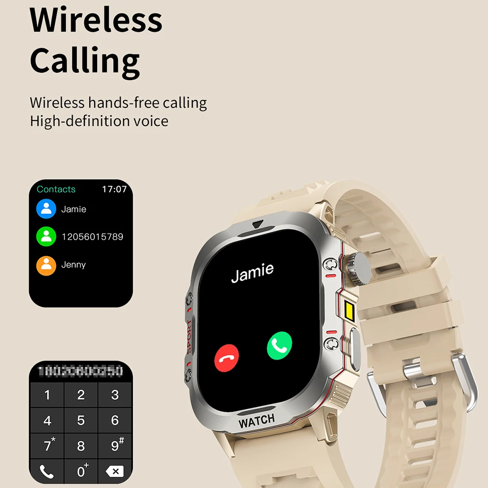 Смарт-часы для мужчин спорт на открытом воздухе фитнес-трекер фонарик монитор