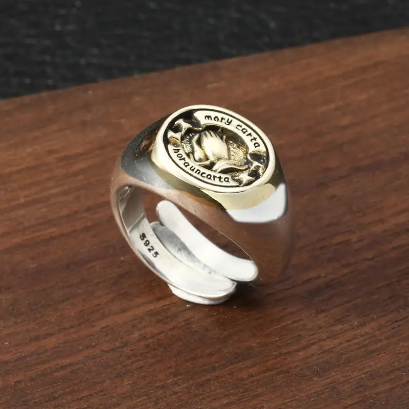 Виргинские молящиеся руки подлинное модное серебряное кольцо Good Vibra Tions для мужчин и женщин, открывающееся.