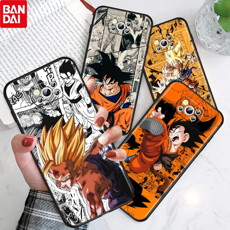 

Cute Dragon Ball Son Goku For Xiaomi Poco X3 NFC F3 GT M4 M3 M2 F2 X2 Pro 5G TPU Silicone Soft Black Phone Case Funda Coque Capa