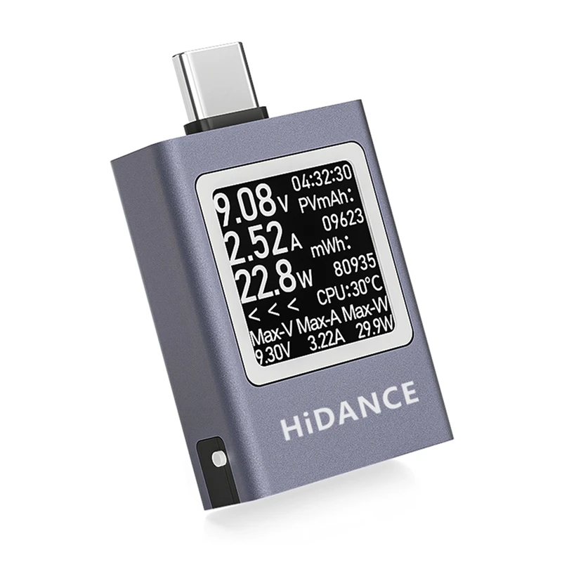 HDC-085C DC 4 5-50V 0-12A PD3.1 Многофункциональный цифровой дисплей амперметр постоянного