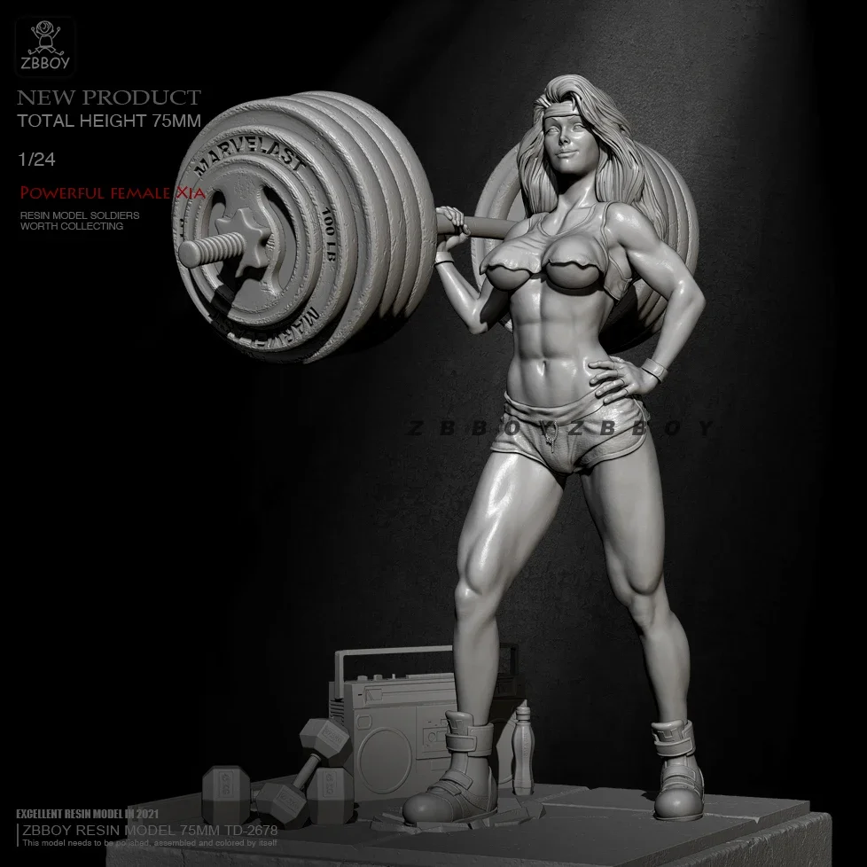 H75mm 1/24 модельная фигурка из смолы kits DIY toy self-Собранный TD-2678