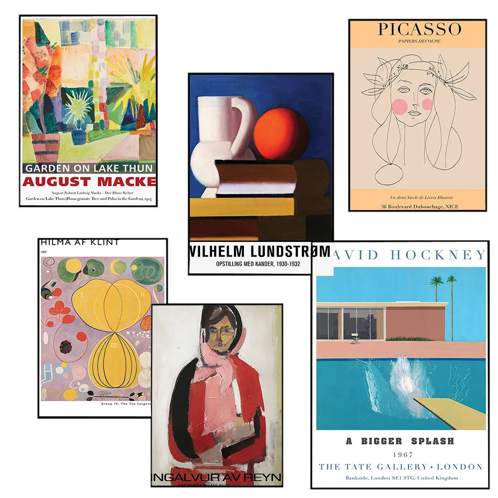 Абстрактный постер классического художника для дайвинга выставки цветов печати