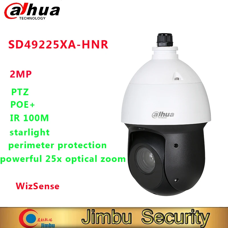 

IP-камера Dahua ptz SD49225XA-HNR 2MP 25x Starlight IR WizSense Network PTZ, технология Starlight, защита по периметру