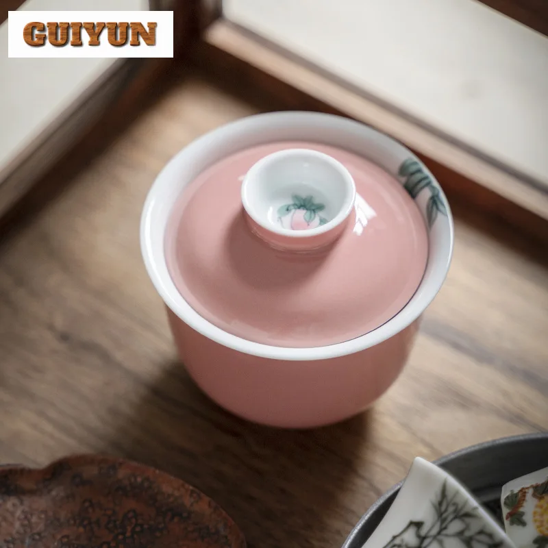 110 мл ручная роспись Бамбук Искусство Gaiwan креативный синий и белый чайный тюрен