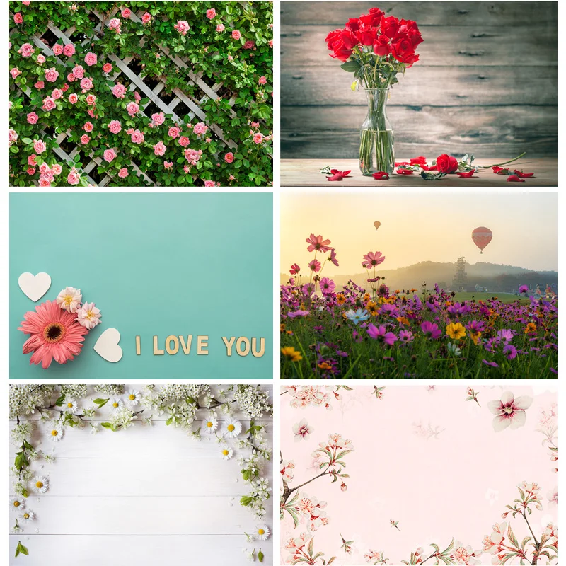 

Vinyl Custom Photography Backdrops Props Flower Planks Landscape Photo Studio Background 21818 HCT-05