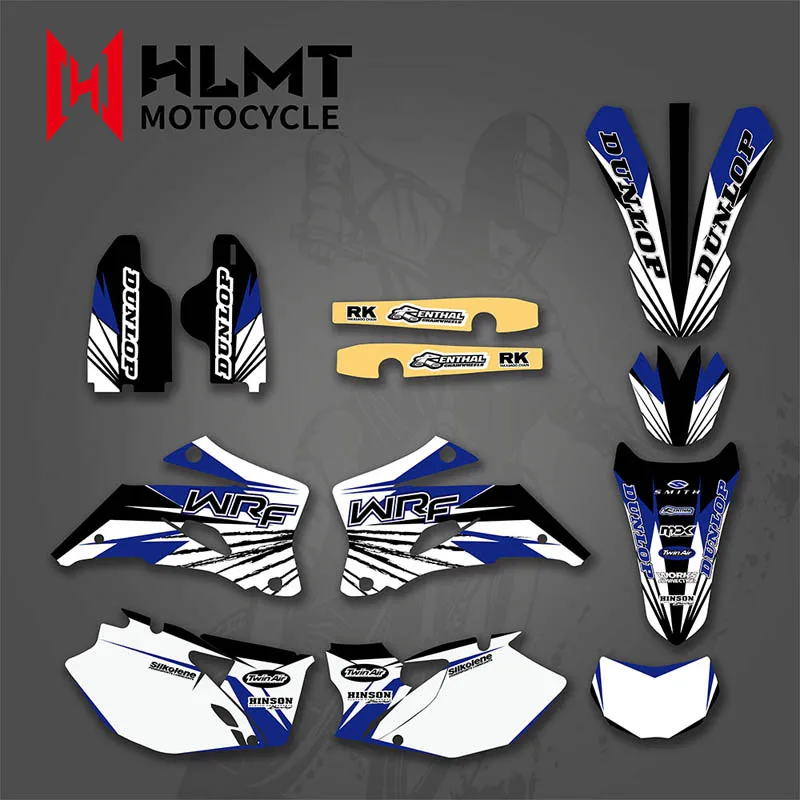 HLMT GRAPHICS & BACKGROUNDS DECALS STICKERS Kits For Yamaha WR250F WR450F 2007 2008 2009 2010 2011 WR 250F 450F WR 250 450 F