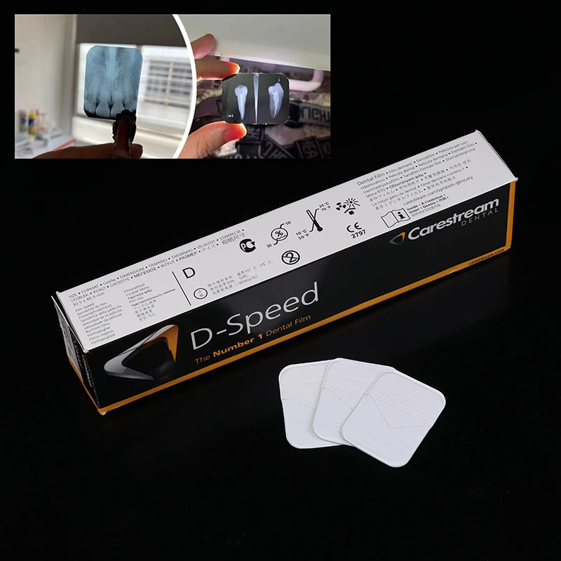 Dental 100PCS/Box X Ray Kodak Film D-Speed Periapices Radiographs Carestream Intraoral Dentistry Equipment