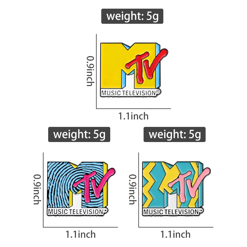 Эмалированная музыкальная телевизионная булавка креативный MTV рок хип-хоп ТВ