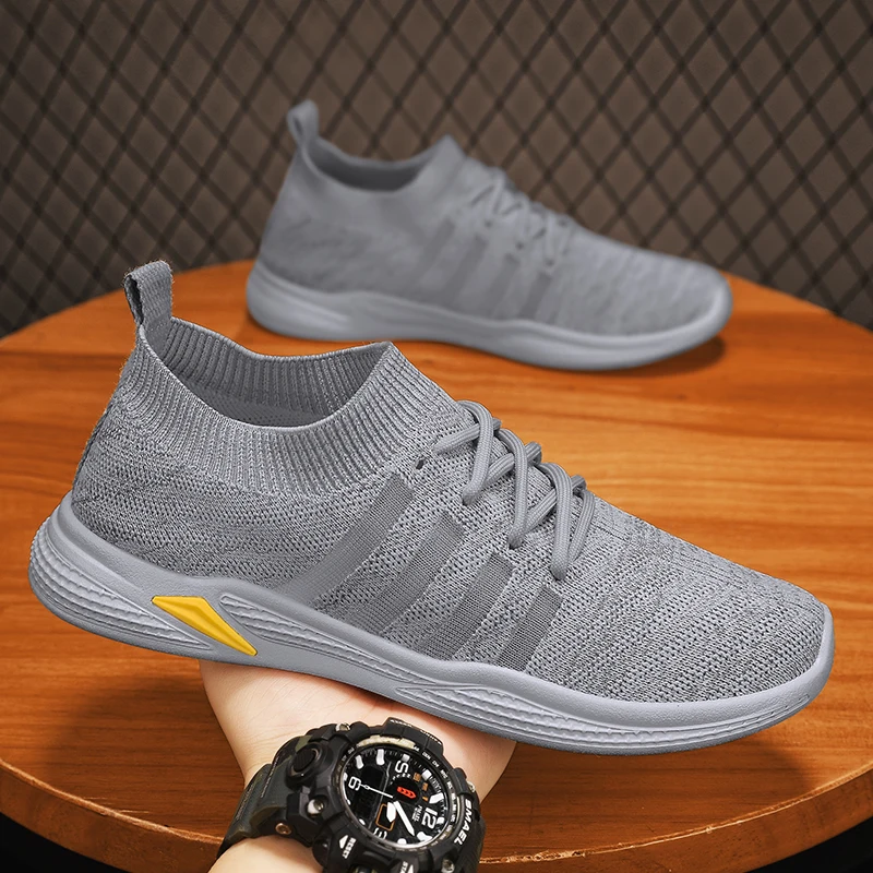 Кроссовки мужские легкие Повседневная дышащая обувь на шнуровке прогулочная 2024