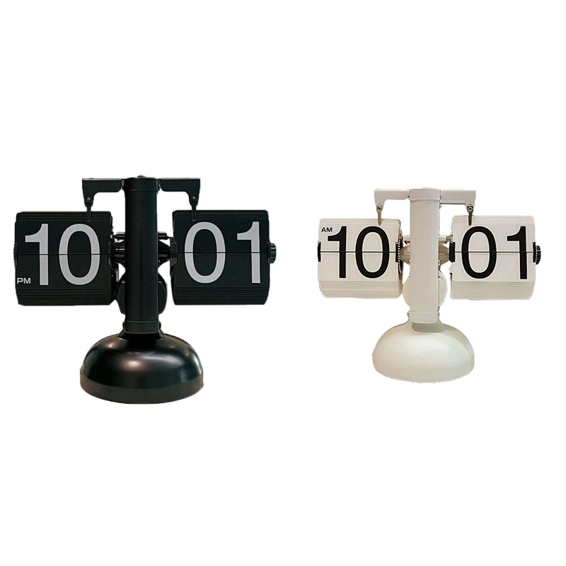 

Flip Desk Clock, Retro Retro Automatic Flip Clock Desk Clock Desk Clock Big Number Home Office School Hotel