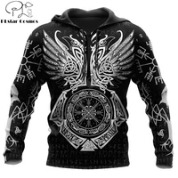 viking raven of odin tattoo 3d all over printed mens hoodie sweatshirt unisex zip hoodies casual tracksuits kj896