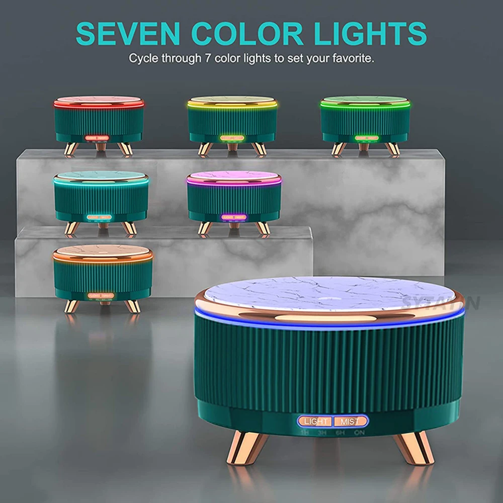 

500ML Ultrasonic Air Humidifier Electric Essential Oil Aroma Diffuser Aromatherapy Diffusers with LED Night Lamp for Home Office
