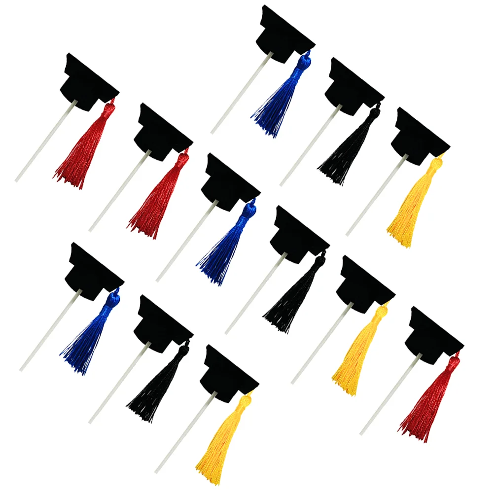 

12pcs Creative Graduation Cake Decors Party Cake Picks Cupcake Dessert Toppers