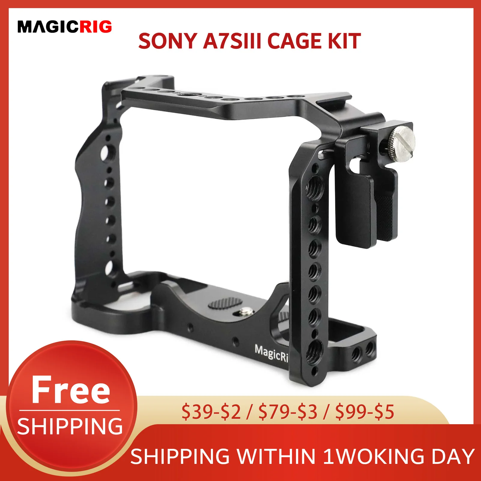 Комплект клетки MAGICRIG для цифровой зеркальной камеры с зажимом кабеля HDMI/USB-C Sony Alpha