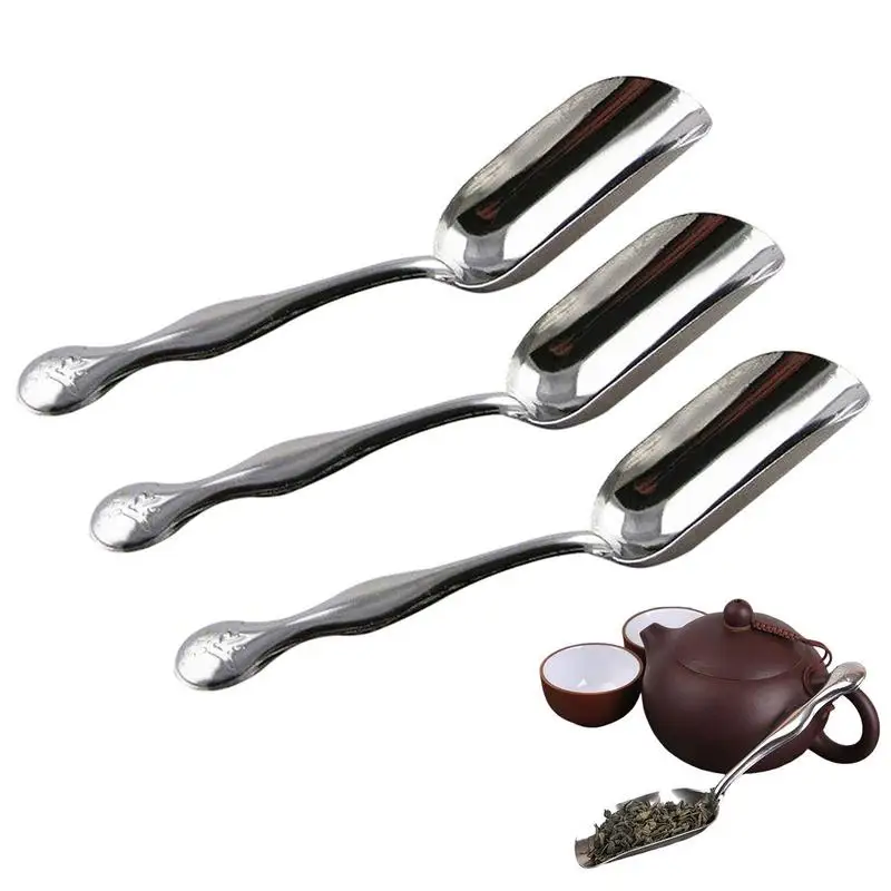 

3 Pcs Stainless Steel Coffee Shovel Coffee Beans Bag Teaspoon Coffee Shovel Tea Shovel Candy Scoops Tea Accessories