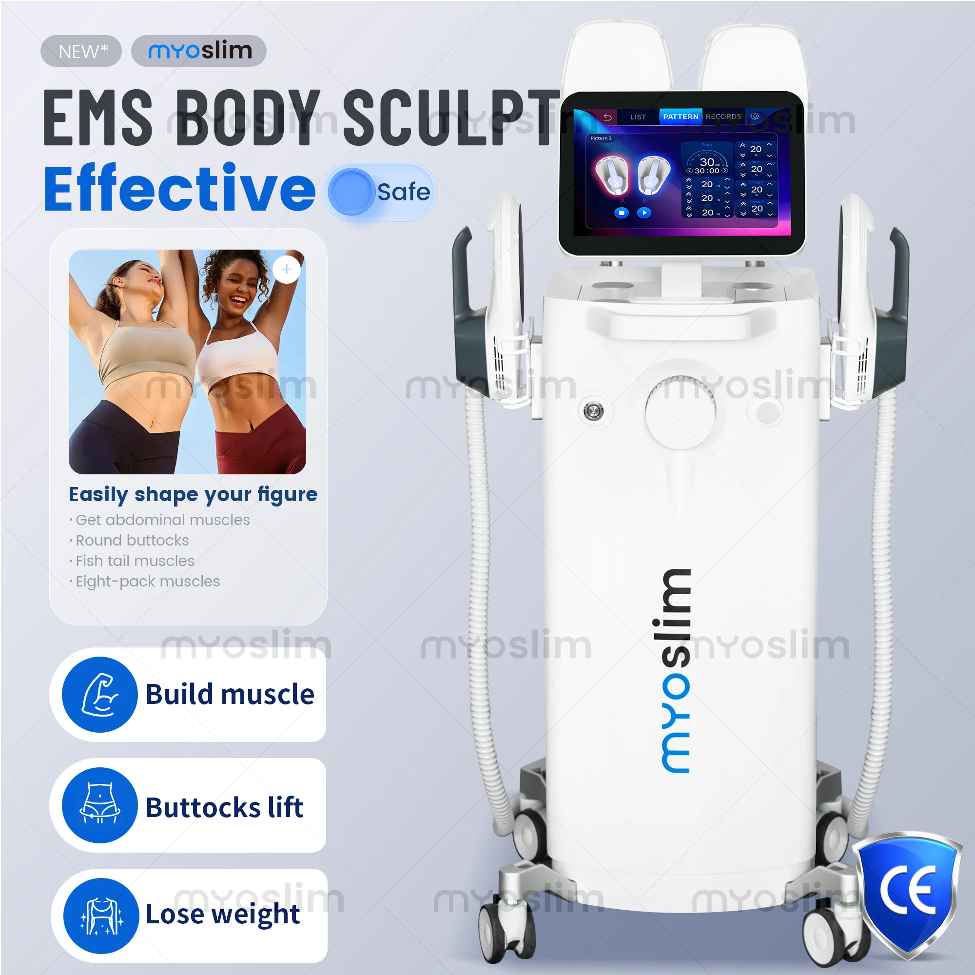 Фото 6500 Вт 15Tesla Nova MYOslim Neo стимуляция мышц машина для моделирования тела машина для культивирования тела потеря веса EMS стимуляция мышц №2