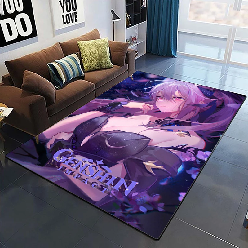 Genshin Impact Chair Carpets  Art Printed Carpet for Living Room Large Area Rug Soft Mat E-sports Alfombra Gifts Dropshopping