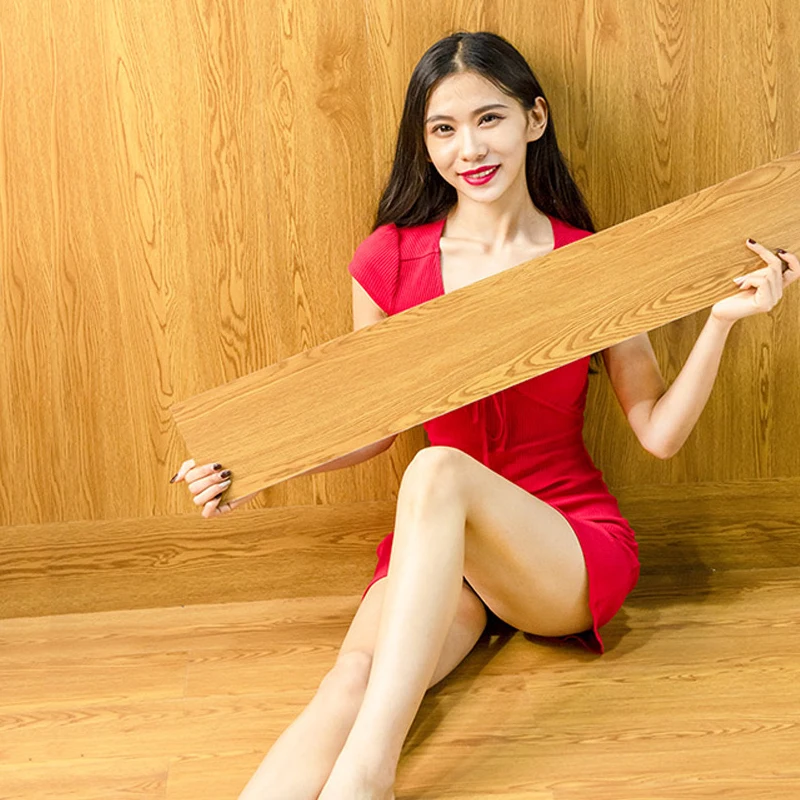 Самоклеящиеся 3D-Наклейки для пола, 91x15 см, утолщенные обои с текстурой древесины, настенные 3D наклейки, водонепроницаемые износостойкие Стикеры для комнаты