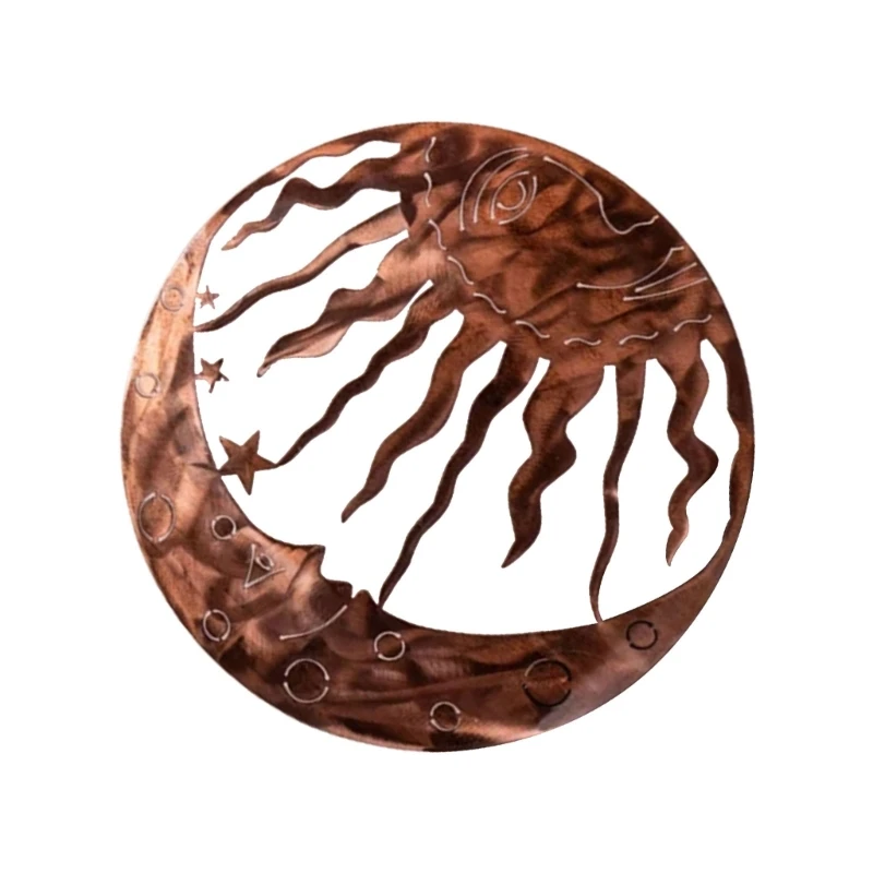 Металлическое солнце и луна домашний садовый орнамент универсальный размер для