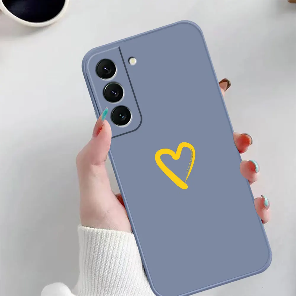 Case For Samsung Galaxy S23 S22 S21 S20 FE S11 S11E S10 S10E S30 Ultra Plus 4G 5G Case Fundas Cqoues Shell Cute Love Heart Frame