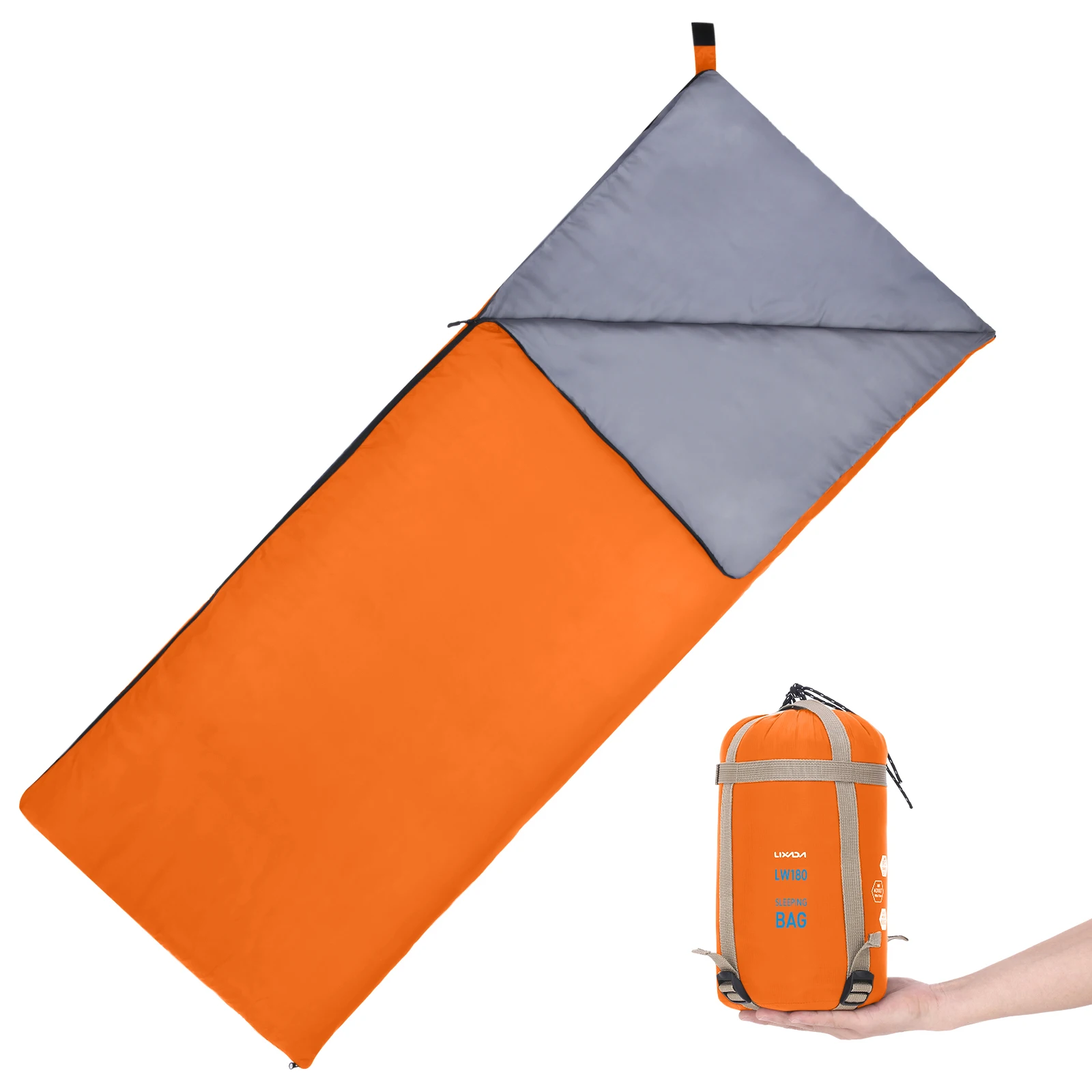 

LIXADA 190 * 75cm Outdoor Envelope Sleeping Bag Camping Travel Hiking Multifunction Ultra-light Sleeping Bag 680g