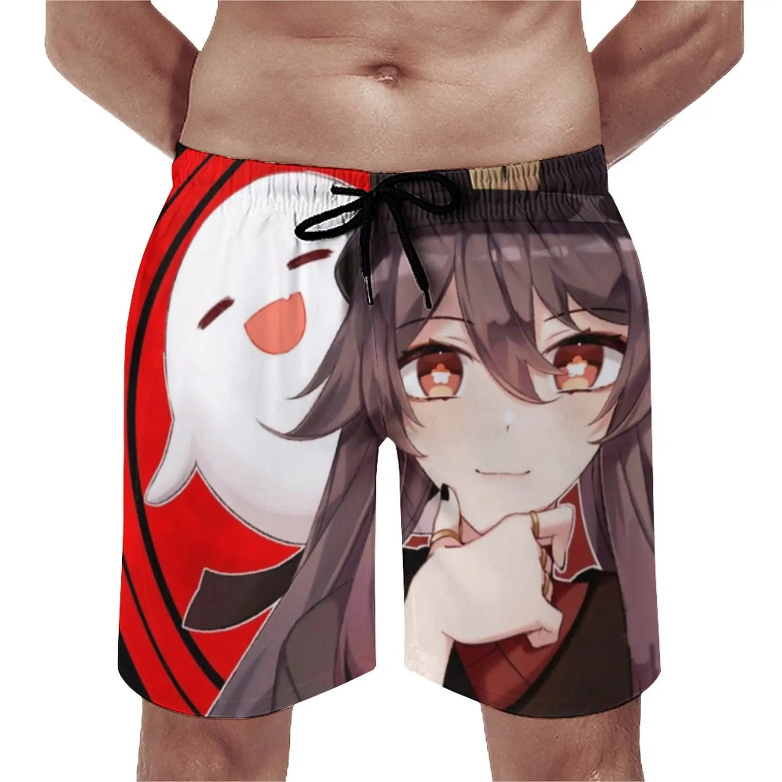 

Genshin Impact Hu Tao Board Shorts Namecard Papilio Charontis Hutao Beach Shorts Trenky Men Comfortable Custom Swimming Trunks