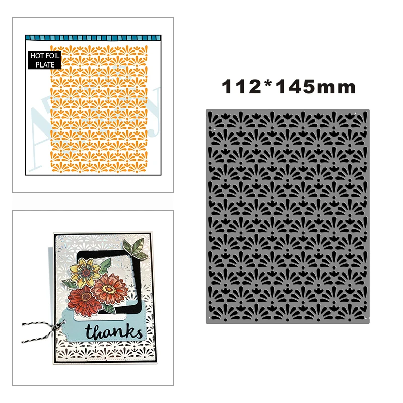 

New Embossed Hollow Pattern Metal Cutting Die Scrapbook Template Cutting Card Making Decorative Relief Photo Album Diy Crafts