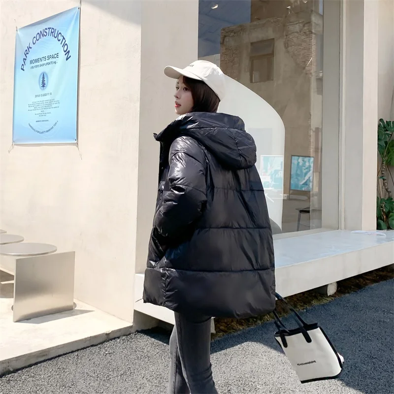 Winter Basic Warm Parkas for Women Korean Fashion Trends Hooded Coat Streetwear Teenage Girls Long Puffer Jackets Casual Clothes