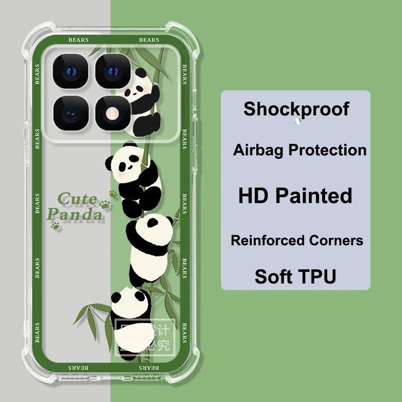 Для Redmi K70 Ultra чехол Poco F6 F5 X6 X5 Pro прозрачная подушка безопасности Силиконовый ТПУ