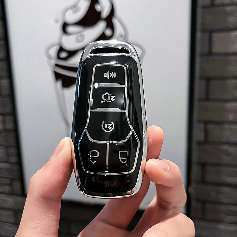 

Чехол для автомобильного ключа из ТПУ, брелок для Ford Fusion Mondeo Mustang F-150 Explorer Edge 2015 2016 2017 2018, 5 кнопок