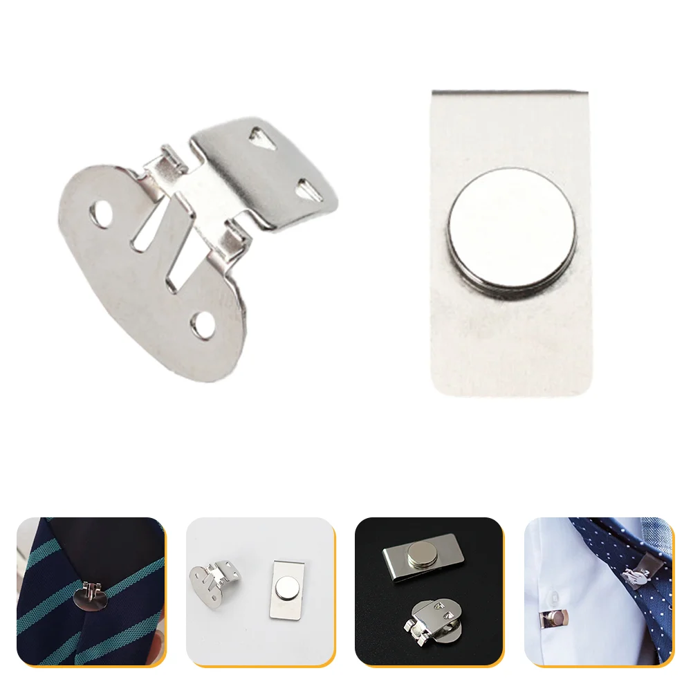 1 Pair Invisible Tie Stay Magnetic Lapel Pin Magnetic Tie Clip Accessory
