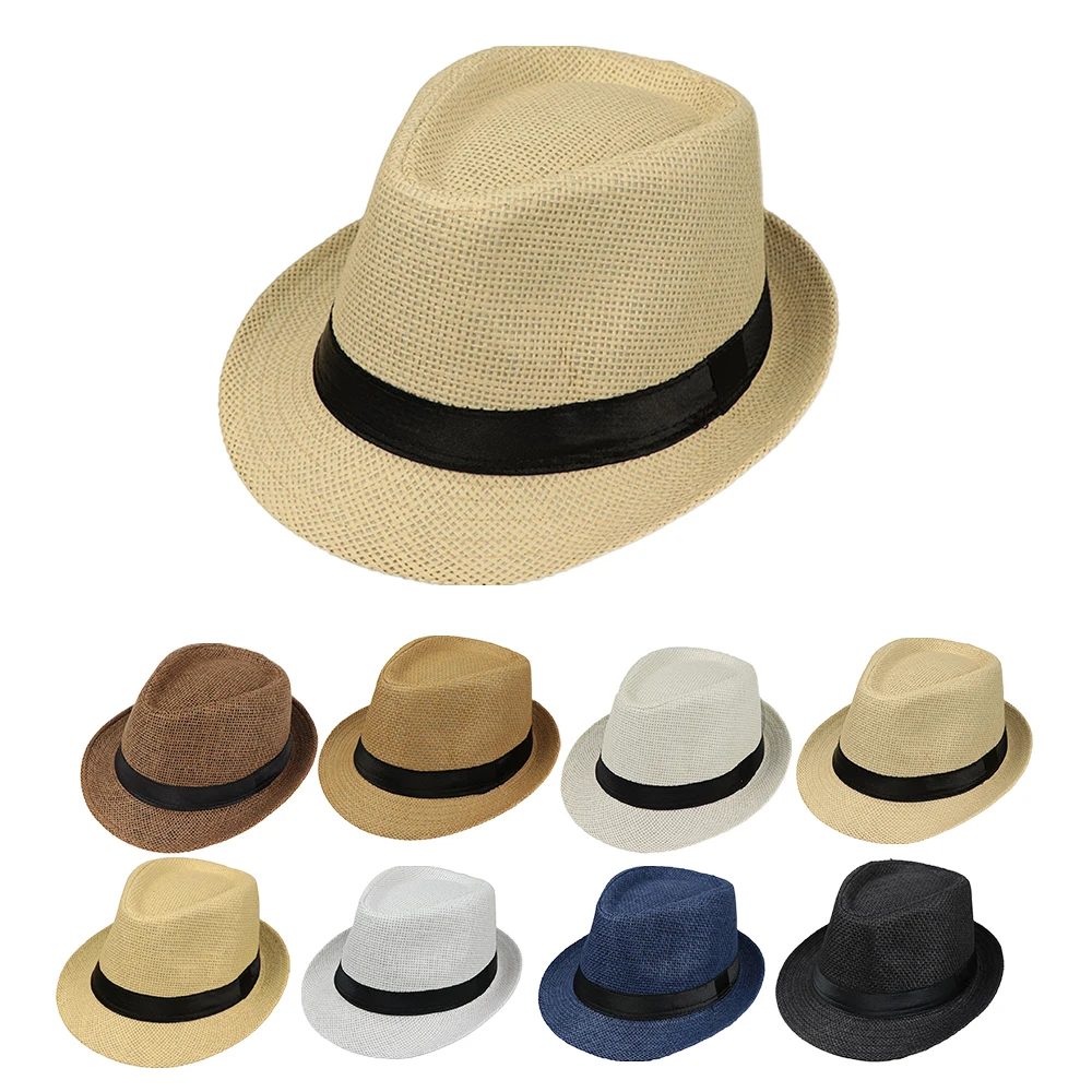 

2022 New Short Brim Floral Mens Ladies Summer Style Child Sunhat Beach Sun Hat Unisex Summer Straw Fedora Hat Sun Hat Cap