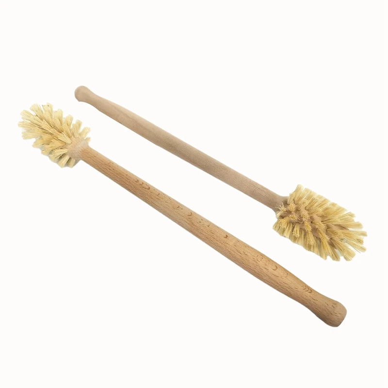 

Toilet Brush, 6 Pack Wood Toilet Brush Made Of Beechwood, Strong Hemp Bristles With 360° Cleaning Power