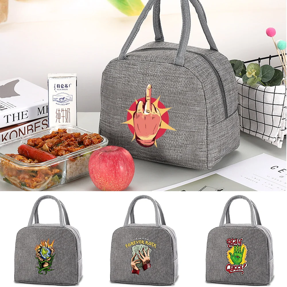 

Lunch Accessories for Kids women Insulated Cooler Portable Canvas Bag Thermal Food Canvas Bags Work School Picnic Dinner handbag