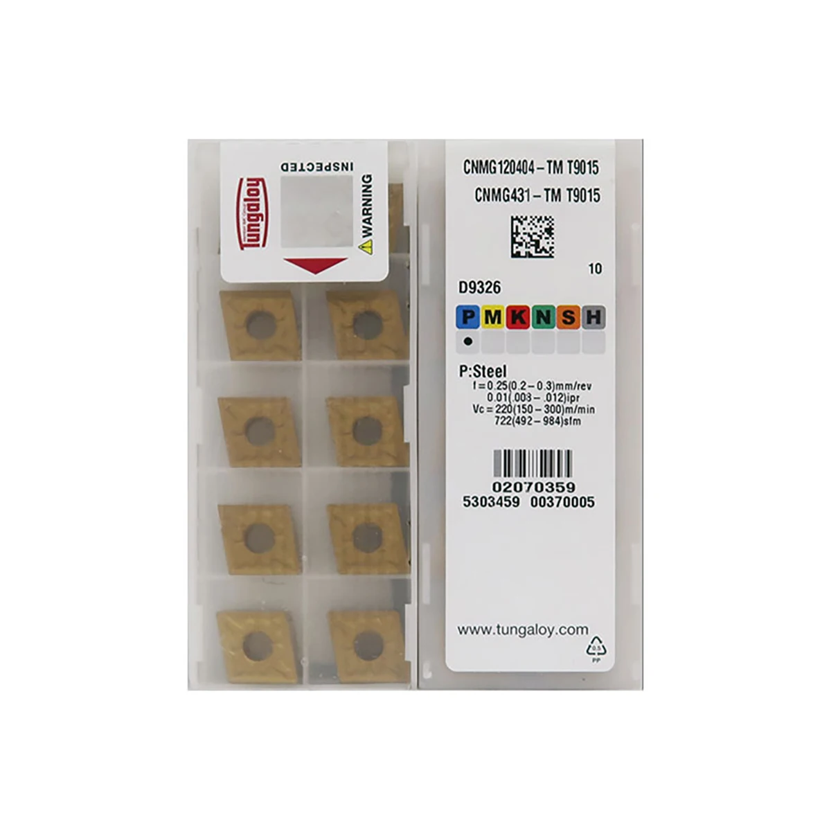 

Tungaloy 100% Original CNMG CNMG12 CNMG120412 CNMG120408 CNMG120404 TM T9025 Medium-Roughing Carbide Turning Inserts