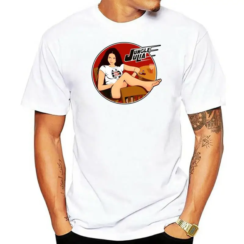 

T-SHIRT JUNGLE JULIA DEATH PROOF PLANET TERROR STUNTMAN MIKE TARANTINO KULTFILM Retro 100% Cotton Print Shirt Tee