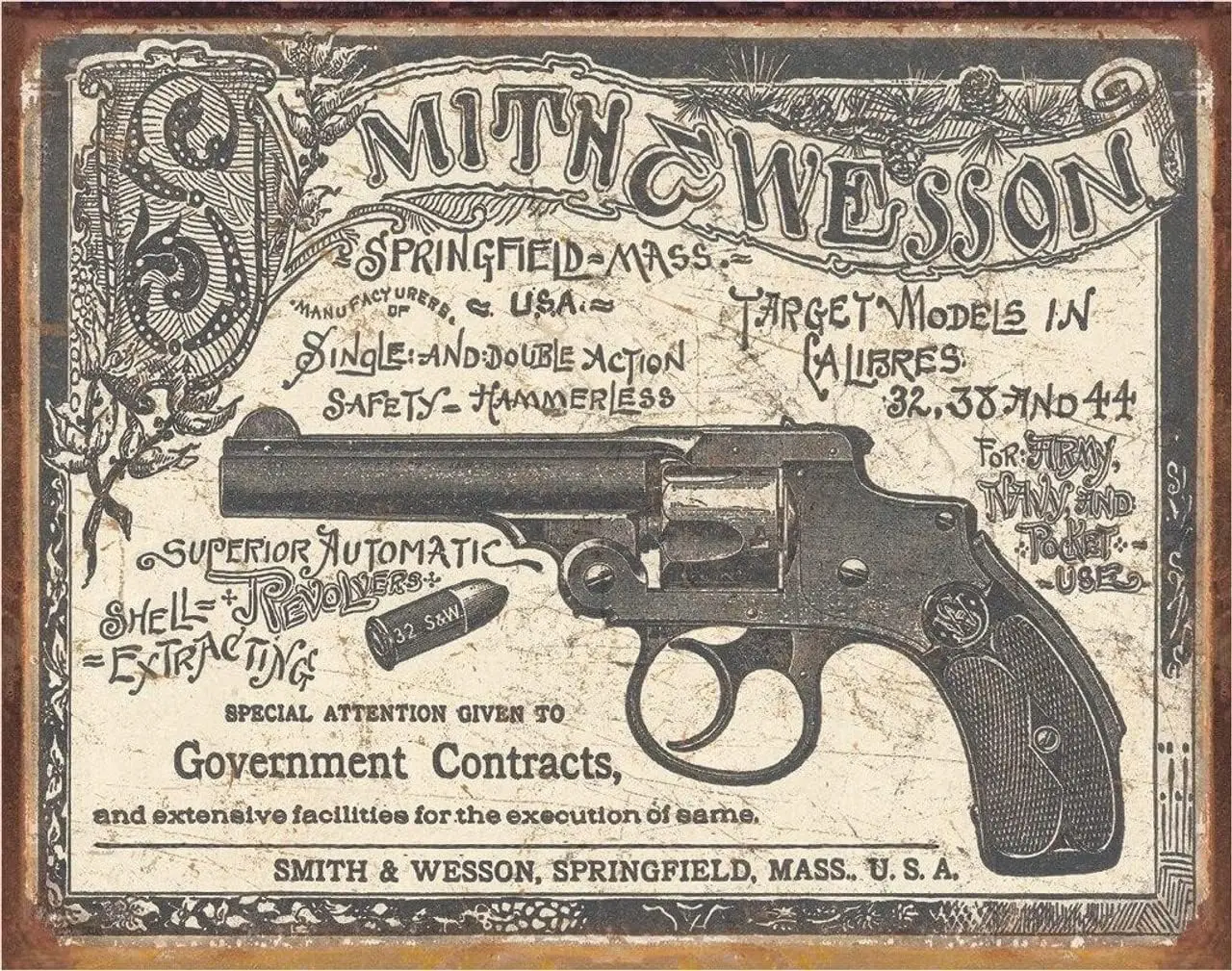 Отчаянные предприятия Smith &amp Wesson - 1892 государственные контракты жестяной