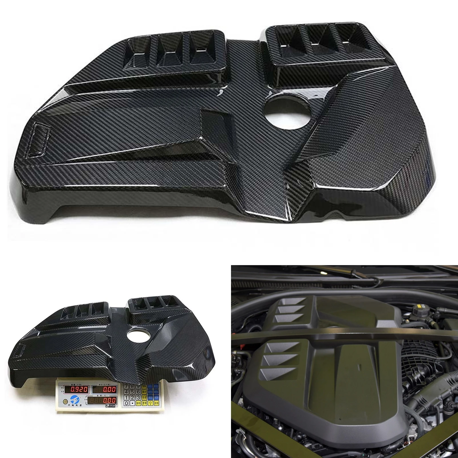 

For BMW G87 M2 2023 G80 G81 M3 G82 G83 2021-2023 Dry Carbon Fiber Car Engine Hood Cover Protector Panel Guard Plate
