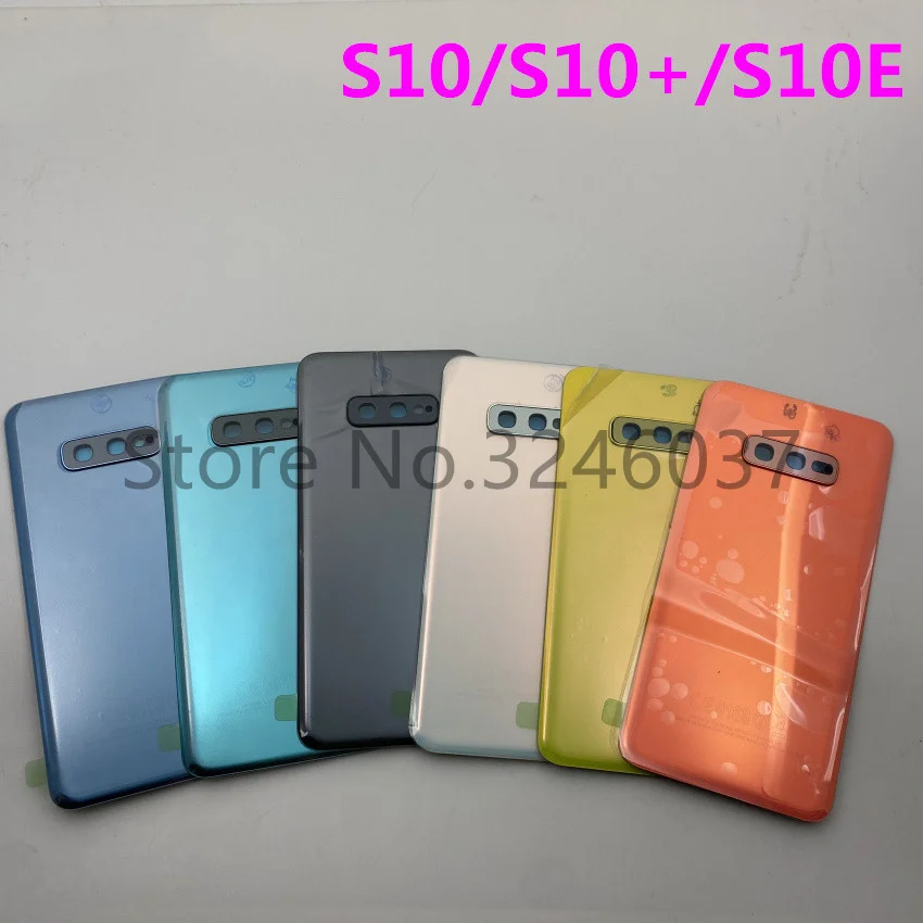 

For SAMSUNG Galaxy S10 SM-G973F S10+ Plus SM-G975F S10e G970F Back Battery Cover Rear Glass Housing Door Panel With Camera Lens