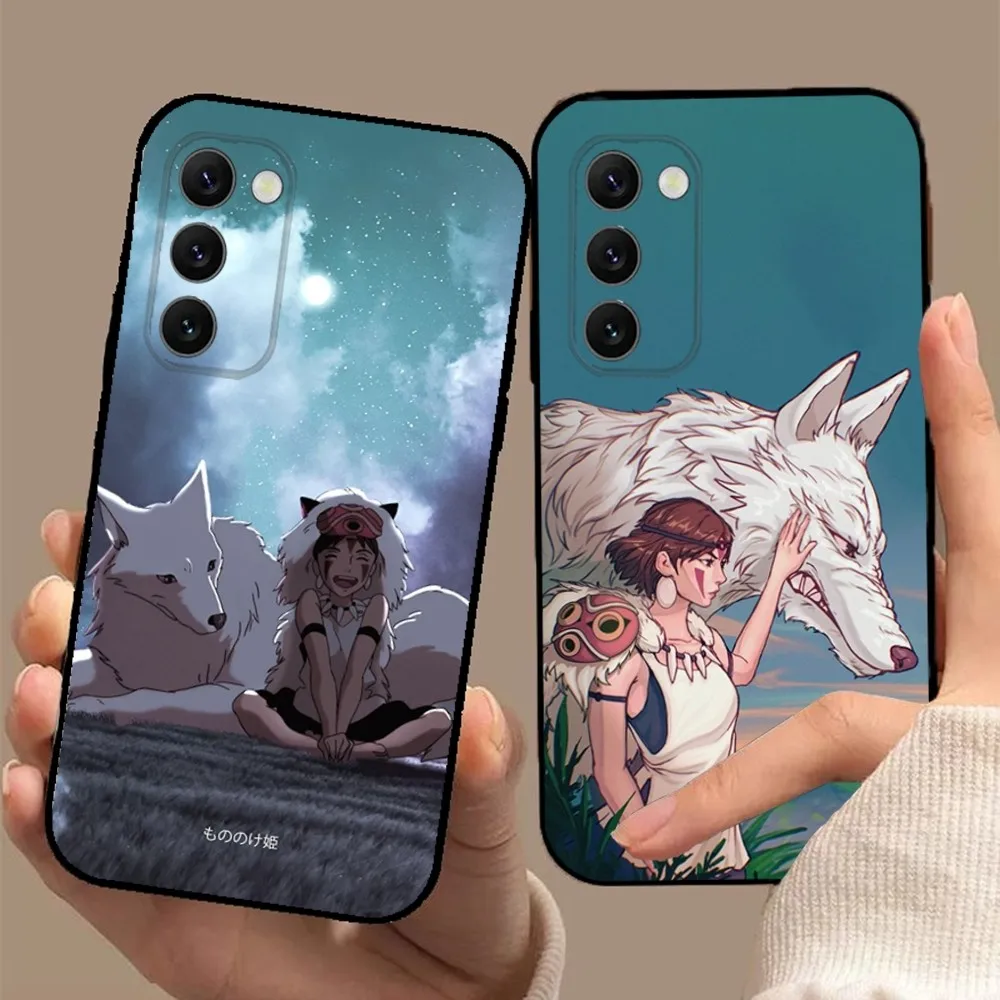 Чехол для телефона M-Mononoke Anime H-Hime Samsung S24 23 22 30 21 10 9 Ultra Plus Lite FE 5G черный мягкий чехол