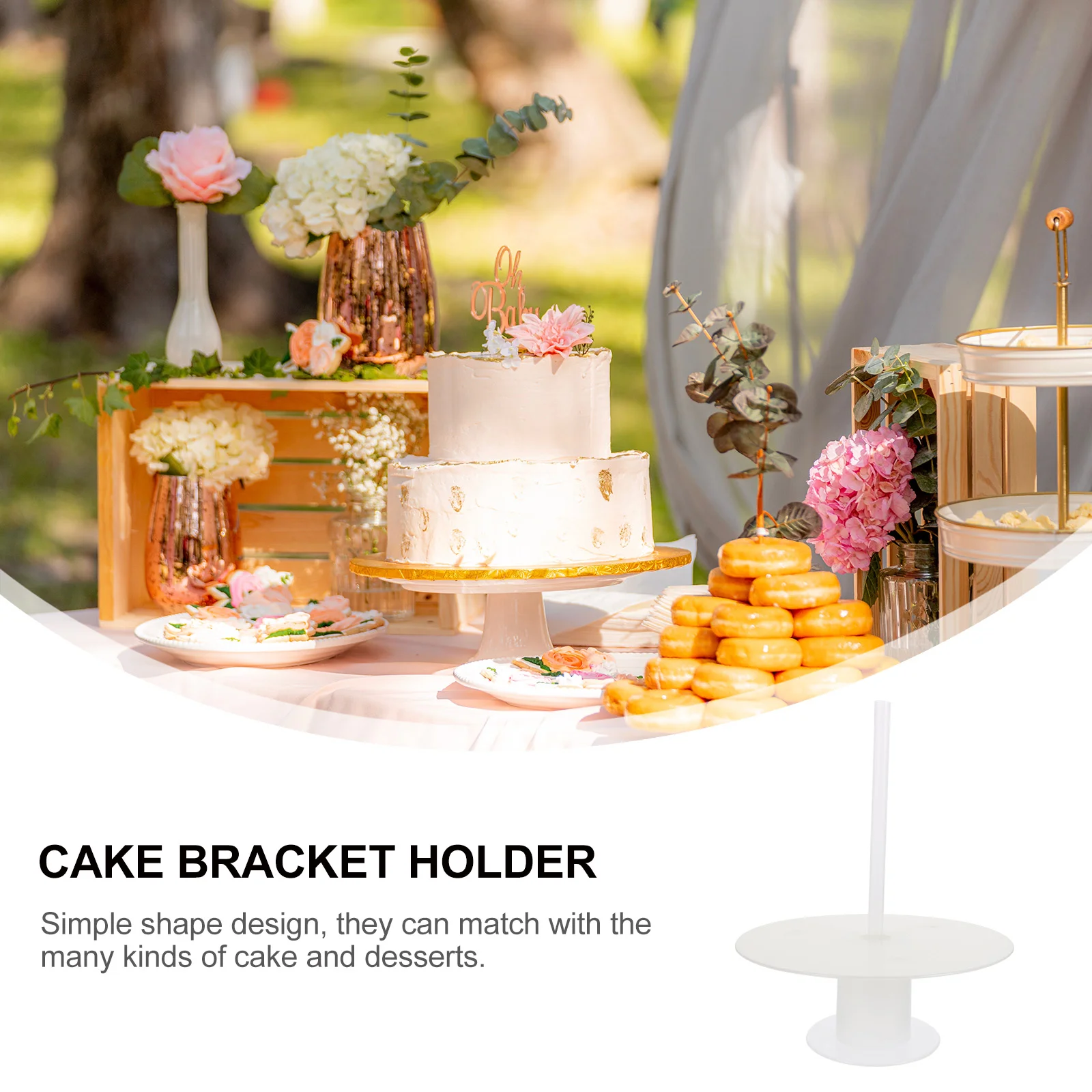 

5 Sets Cake Piling Support DIY Cake Structure Frame Cake Tray for Graduation Birthday Wedding Cake Tools