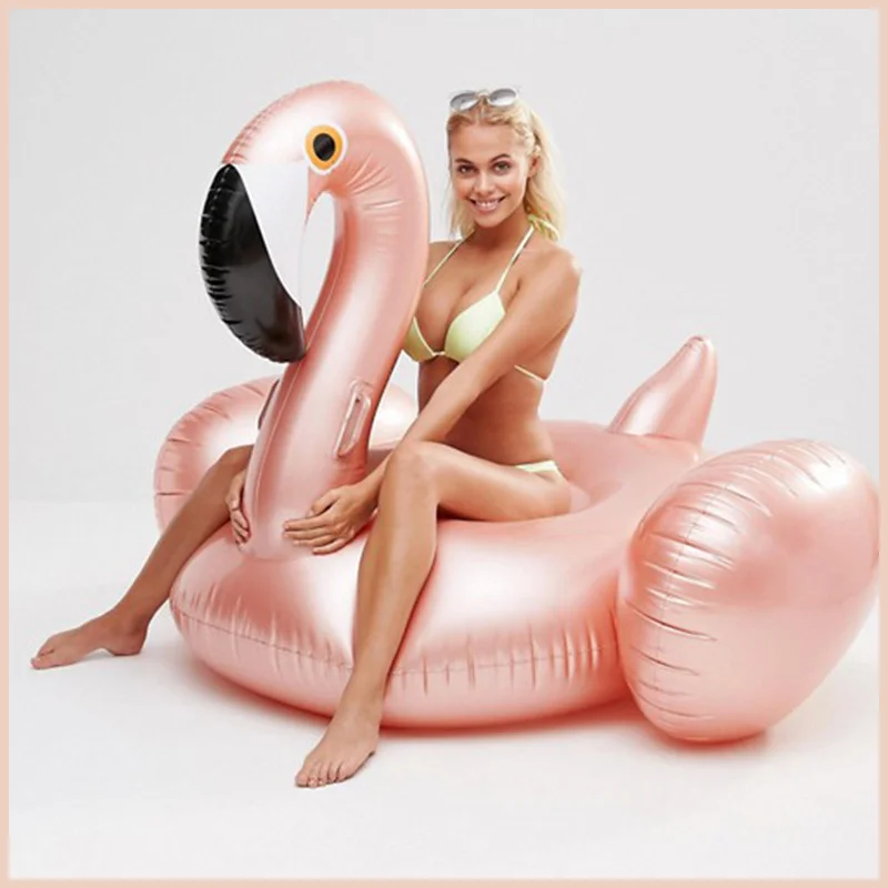 

Новинка уличный надувной фламинго плавающий ряд утолщенный 140 см розовое золото Фламинго водная плавающая кровать для взрослых крепление для воды 2023