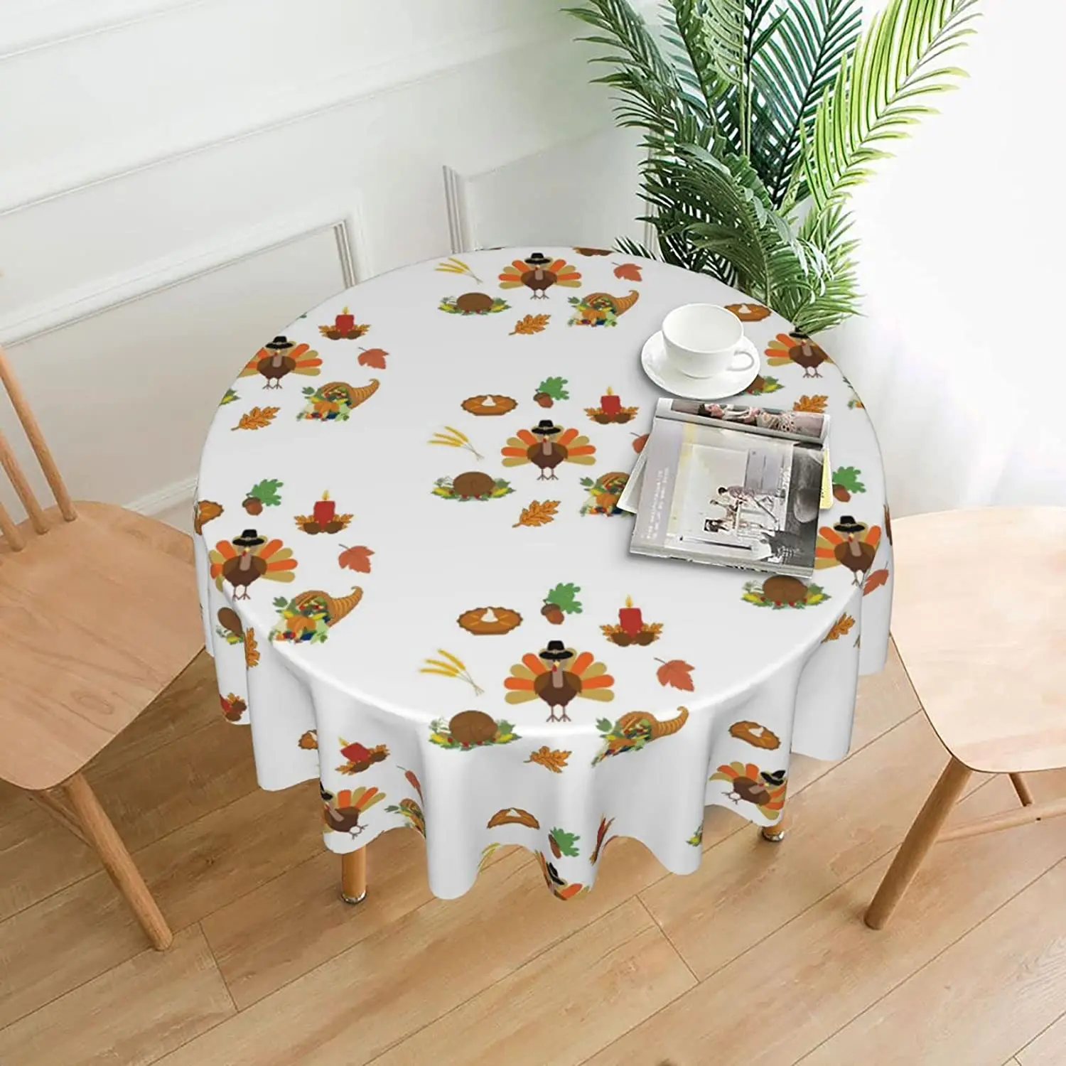 

Круглая скатерть, набор на день счастья, Декоративная скатерть, маслостойкая, водостойкая, для кухни, ресторавечерние