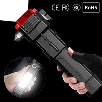 300000lm most powerful hammer led flashlight usb rechargeable portable tactical flash lamp high power outdoor camping torch