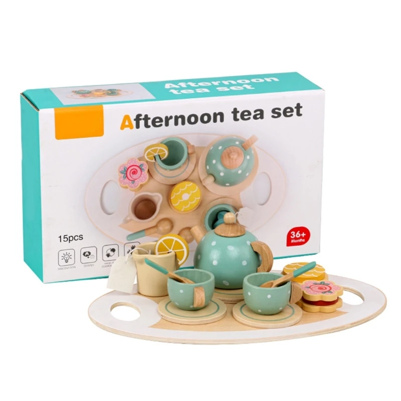 

Kids Party Pretend & Role Play Toy Kitchen Play Set Tea Party Set for Toddlers Girls Pretend Play Model Afternoon Tea