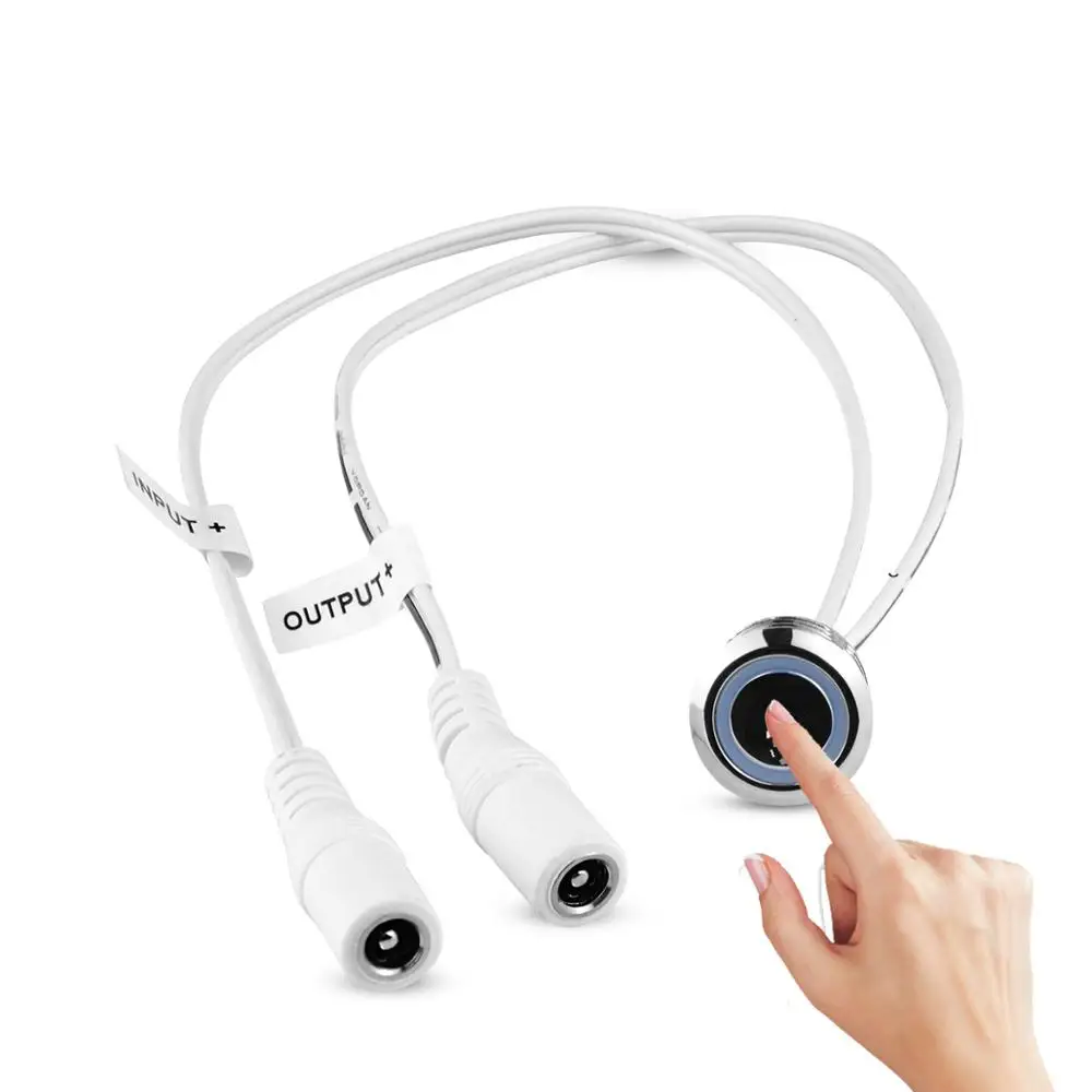 

LED Dimmer 12V Touch Button Control Stepless Dimmable Switch For LED Strip Light DC 5V -24V